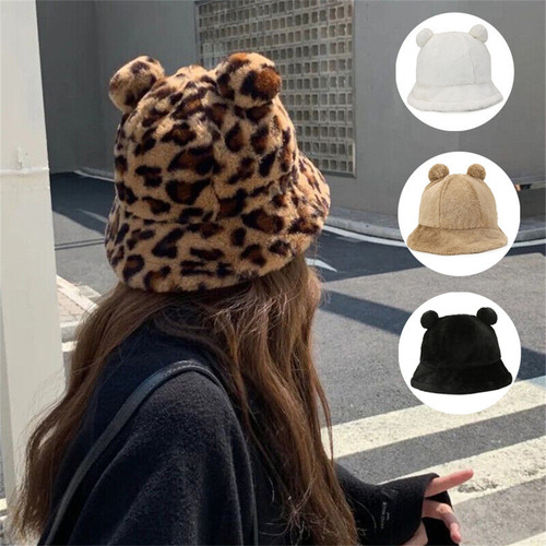 Gorro De Mujer Con Forma De Oso De Peluche Con Forma De Cubo