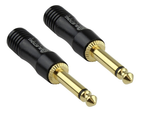 Set X 2 Plug 1/4´´ Mono Blastking Para Armar Cables De Audio