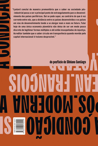 A condição pós-moderna, de Lyotard, Jean-François. Editorial Editora José Olympio Ltda., capa mole em português, 2021