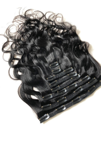 Cabelo Humano Liso Ondulado Tic Tac 35cm 120gr 8telas