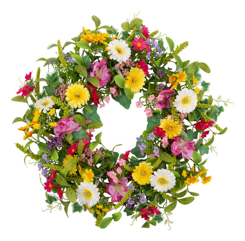 Corona De Flores 45 Cm Perfecta Para Puerta Frontal Y Decora