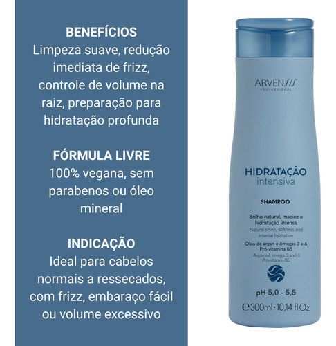 Shampoo Arvensis Hidratação Intensiva 300ml