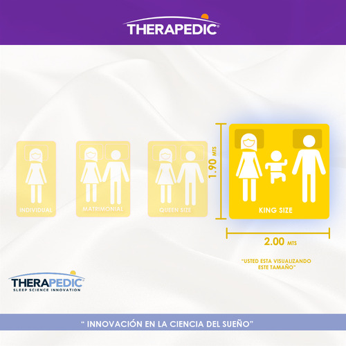 Colchón King Size Therapedic Resortes Royal Ortopedic Foam