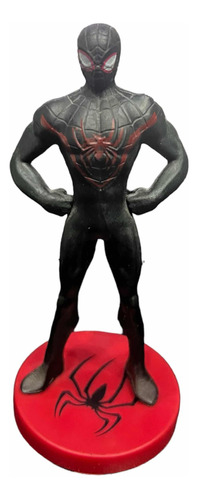 Figura Spiderman Negro Con Base 10cm