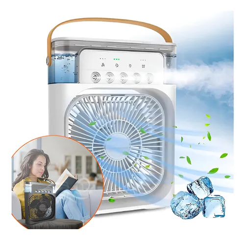 Ventilador Umidifcador Preto Ar Condicionado Gelo Cor Branco