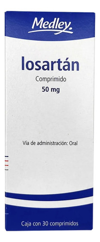 Losartán Comprimidos 50 Mg, 30 Comprimidos
