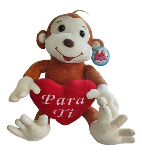 Peluche Mono Regalo San Valentin Corazon 40cm