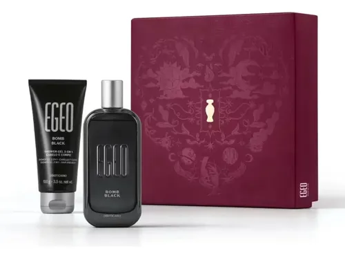 Kit Shower Sabonete Corporal Egeo Com Perfume O Boticario Bomb Black 90 Ml
