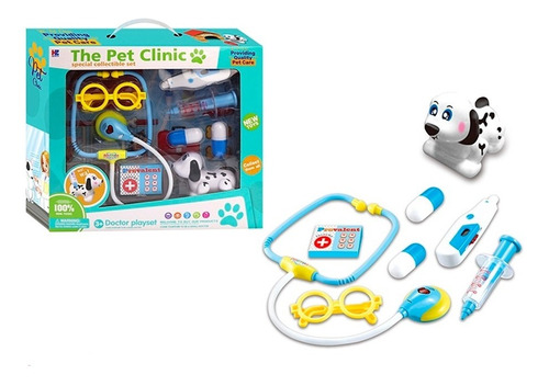 Set Doctor Veterinario Con Perrito Y Accesorios C/ Luz Cadia