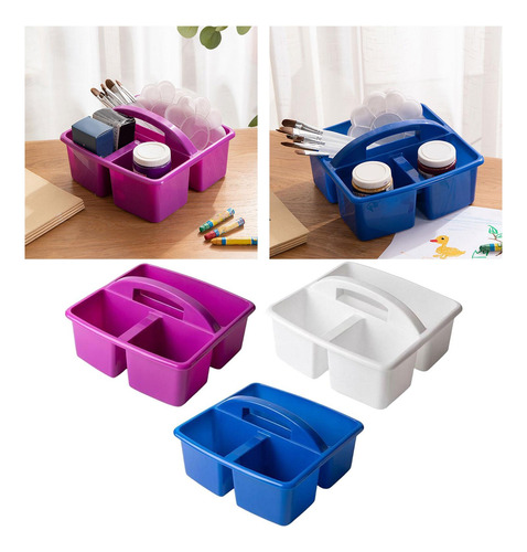 De Escritorio De 3 Piezas Con Asas, Azul Violeta