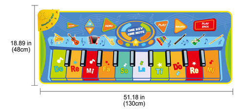 Manta Musical Multifuncional Para Niños Piano Crawl