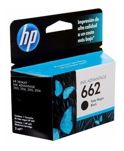 Imagen 3 de 5 de Cartucho Hp 662 Cz103al Negro Orig 1515 2515 2545 3545 Full