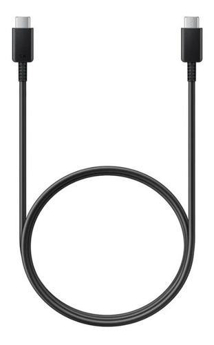 Cabo usb 2.0 Samsung Cable USB-C to USB-C preto com entrada USB Tipo C saída USB Tipo C
