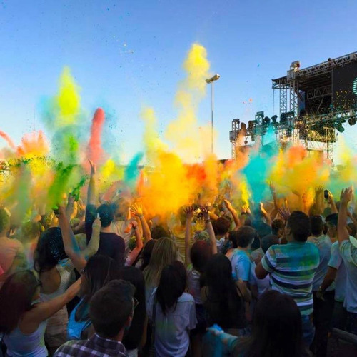 Tinta Em Pó Colorido Holi Party Festa Diversas Cores 100g Cor Laranja