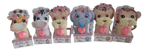 10 Souvenirs Animalitos En Toalla Reutilizable Con Jabón