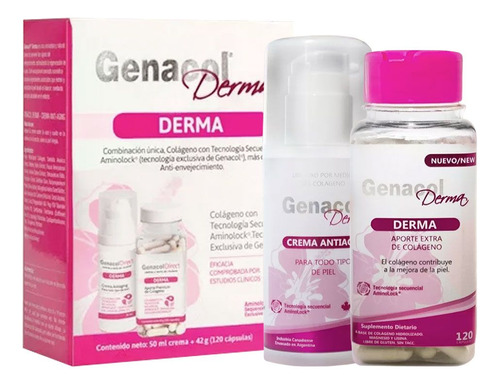Genacol Derma Pack Dúo Antiedad Nutricosmético + Crema