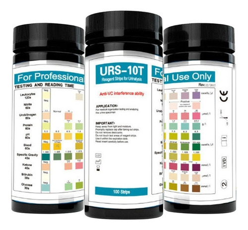 (1 Caja) Tiras Reactivas For Análisis De Orina Urs-10t (100