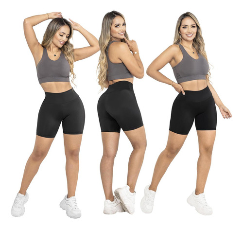 Combo X3: Biker Short Deportivo Mujer Corto, Licra Deportiva