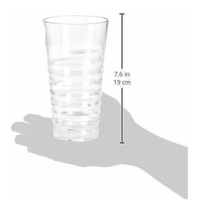 Basics - Juego de vasos de vidrio Tritan, 12 piezas