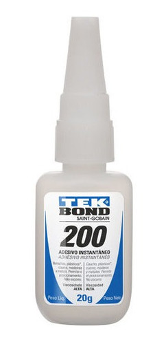 Adesivo Tek Bond 200 Gel - 20g - Cola Instantânea Em Gel