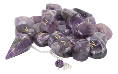 Juego De Runas De Cristal, 25 Piezas, Piedras Rúnicas Que Cu