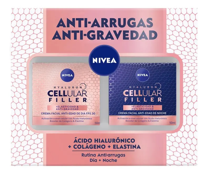 Pacote antirrugas Nivea Cellular Elasticity Day + Night 50ml Tipo de pele Todos os tipos de pele