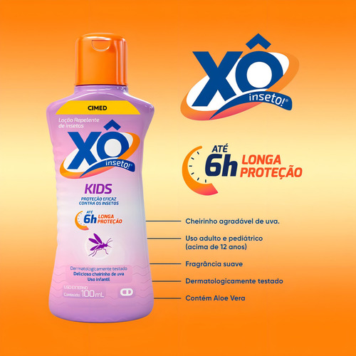 Repelente Xô Inseto Kids Loção 100ml Proteção Até 6h