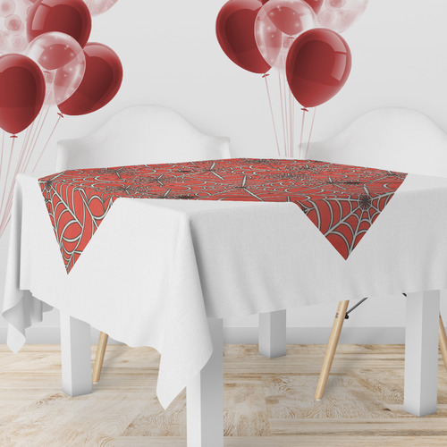 6 Toalha Mesa Festa Estampado Tnt Spider Teia Aranha 70x70 Cor Vermelho ARANHA TEIA SPIDER