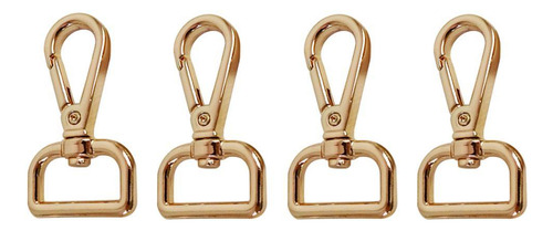 4 Piezas. Gancho De Seguridad Giratorio, Dorado Dorado 20mm