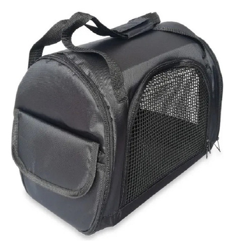 Maletín Morral Cargador Mediano Negro  Para Perros Y Gatos