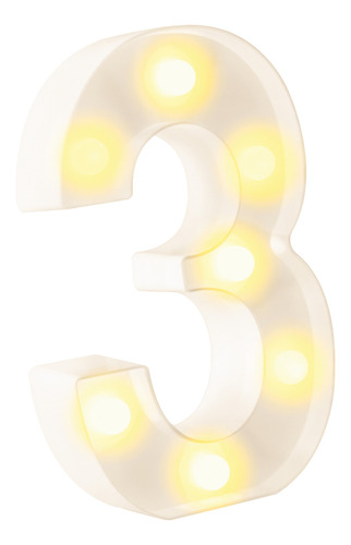 Letras Y Números 3d Luces Foco Lampara Decorativa Abecedario Color 3