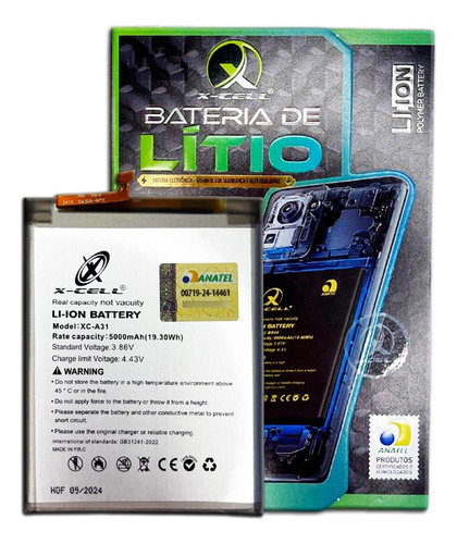 Bateria Alta Qualidade X-cell P/ Galaxy A31 A32 4g / A22 4g