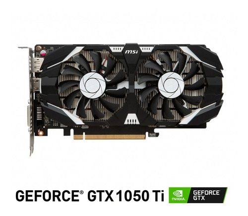 Imagen 2 de 6 de Tarjeta De Video Msi Geforce Gtx 1050 Ti 4gt Oc 4gb Gddr5