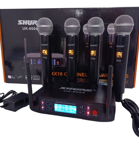 Shure Uk6004 Micrófonos Inalámbricos Profesional 4 Micrfonos