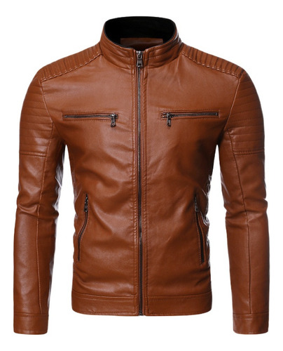 Oferta De Chamarras De Cuero Casuales De Moda For Hombres