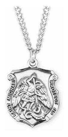 Colgante De Medalla Con Escudo De San Miguel Protegido De Pl