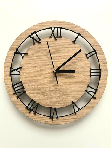 Reloj De Pared Nordico Con Numeros Romanos