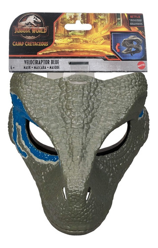 Imagem 4 de 10 de Máscara Dinossauro Velociraptor Blue Jurassic World - Mattel