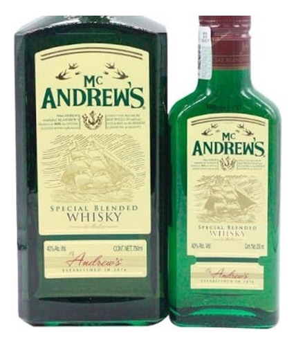 Pack De 4 Whisky Mc Andrews 750 Ml + Botella De 200 Ml
