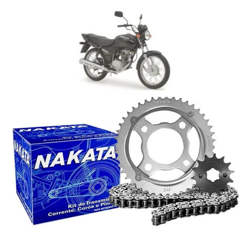 Kit Relação Transmissão Nakata Tm10110 Honda Cg 125 1995-99