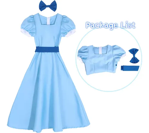 Nspstt Disfraz De Wendy Para Niña, Disfraz De Wendy Darling,