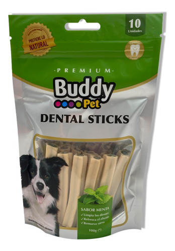 Buddy Pets Dental Sticks Menta 10 Und Snack Premium