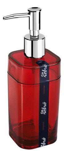 Dispensador De Jabon Plast 290ml Rojo Trans Splash