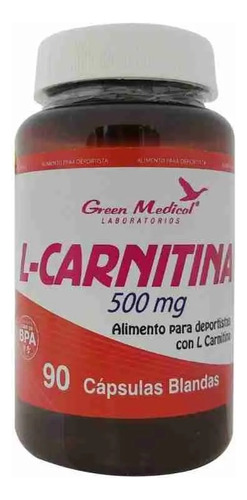 L Carnitina 500mg 90 Cap Green Medical, Quemador De Grasa 