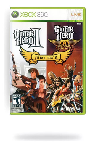 Dual Pack Jogo Xbox 360 Guitar Hero 2 E Guitar Hero Aerosmith