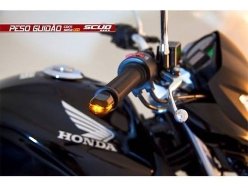 Imagem 3 de 4 de Peso De Guidão Para Motos Com Piscas De Led's Scud