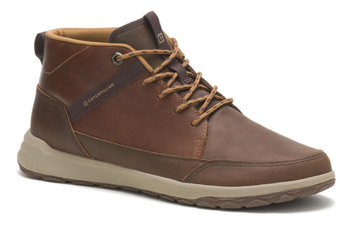 Zapatilla Hombre Quest Mid Café Cuero Cat