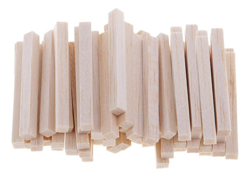 60pcs Bloques De De Balsa Modelado De Bricolaje Artesanía