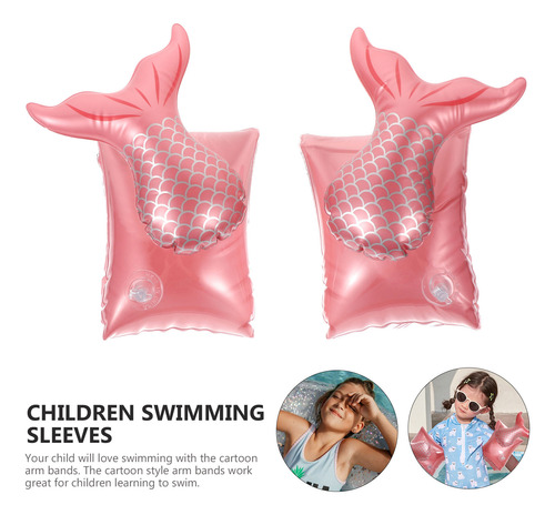 1 Par De Anillos De Natación Con Mangas Flotantes Para Niños