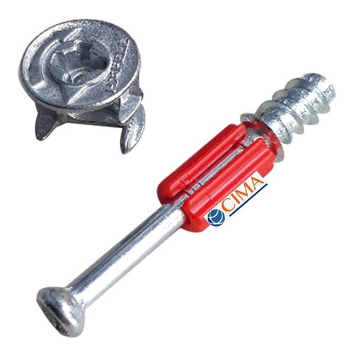 Minifix Perno Rosca Directa Para Placa De 18 Mm X50/u Hafele